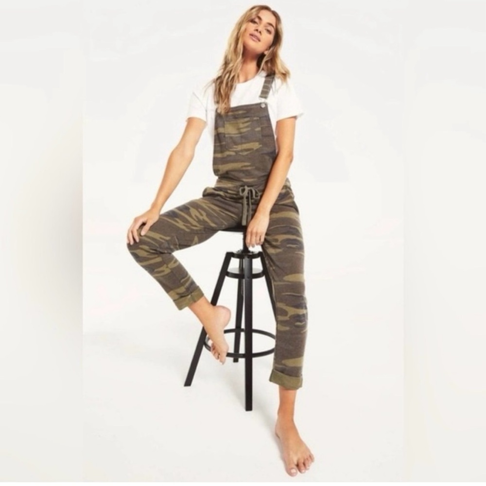 Z Supply Camo Overalls - rolled hem/pockets